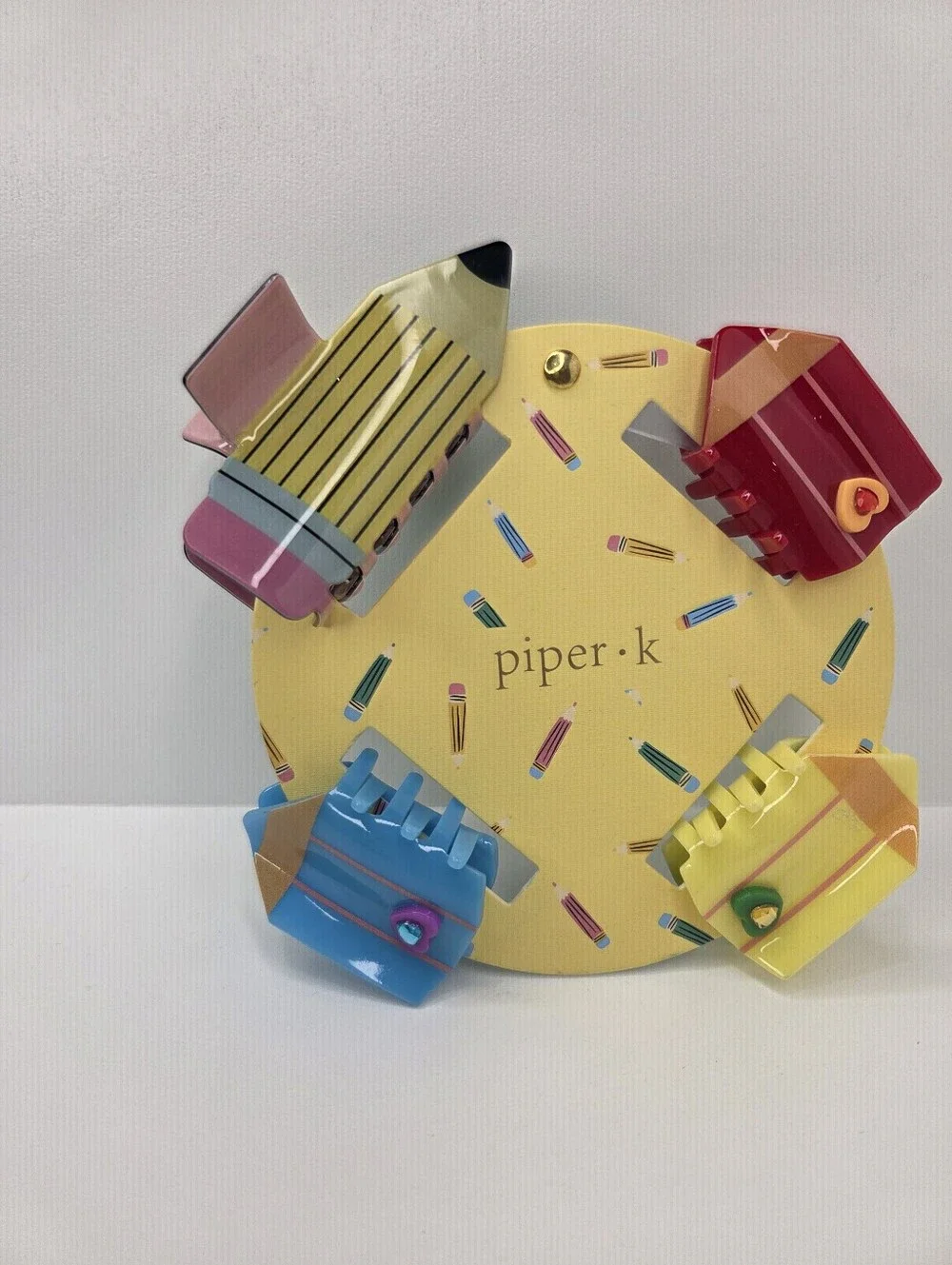 ✨▪️piper K ▪️ Colorful Pencil-Shaped Hair Claw Set of 4